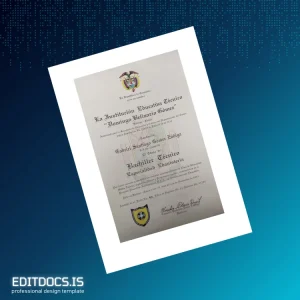 Editable Colombia La Institución Educativa Técnica “Domingo Belisario Gómez” Technical High School Diploma in Banking Page Preview - EditDocs